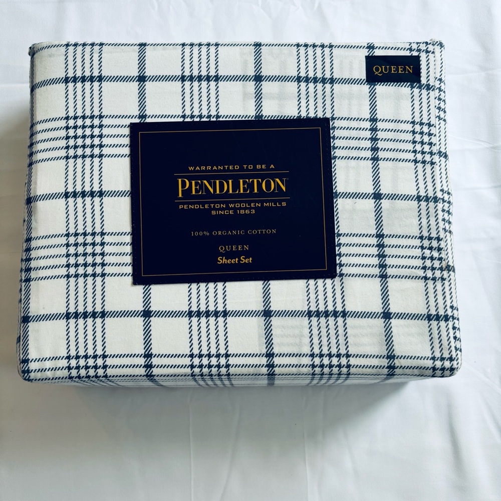 Queen Sheet Set 4pcs Plaid Pendleton